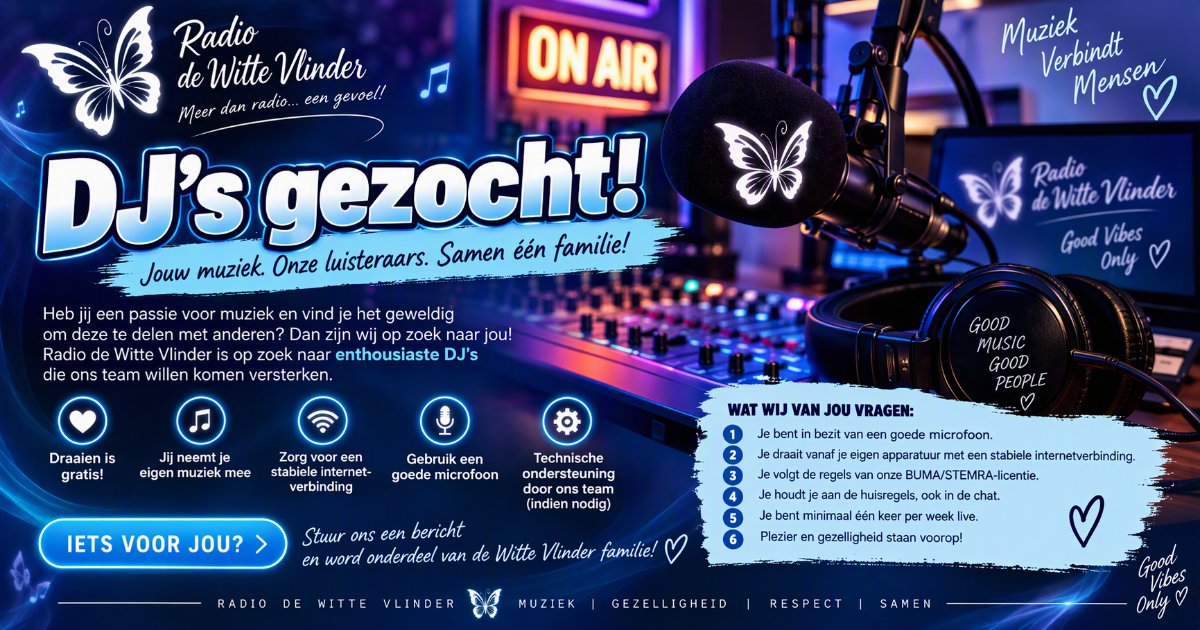 DJ's gezocht! 🎙️